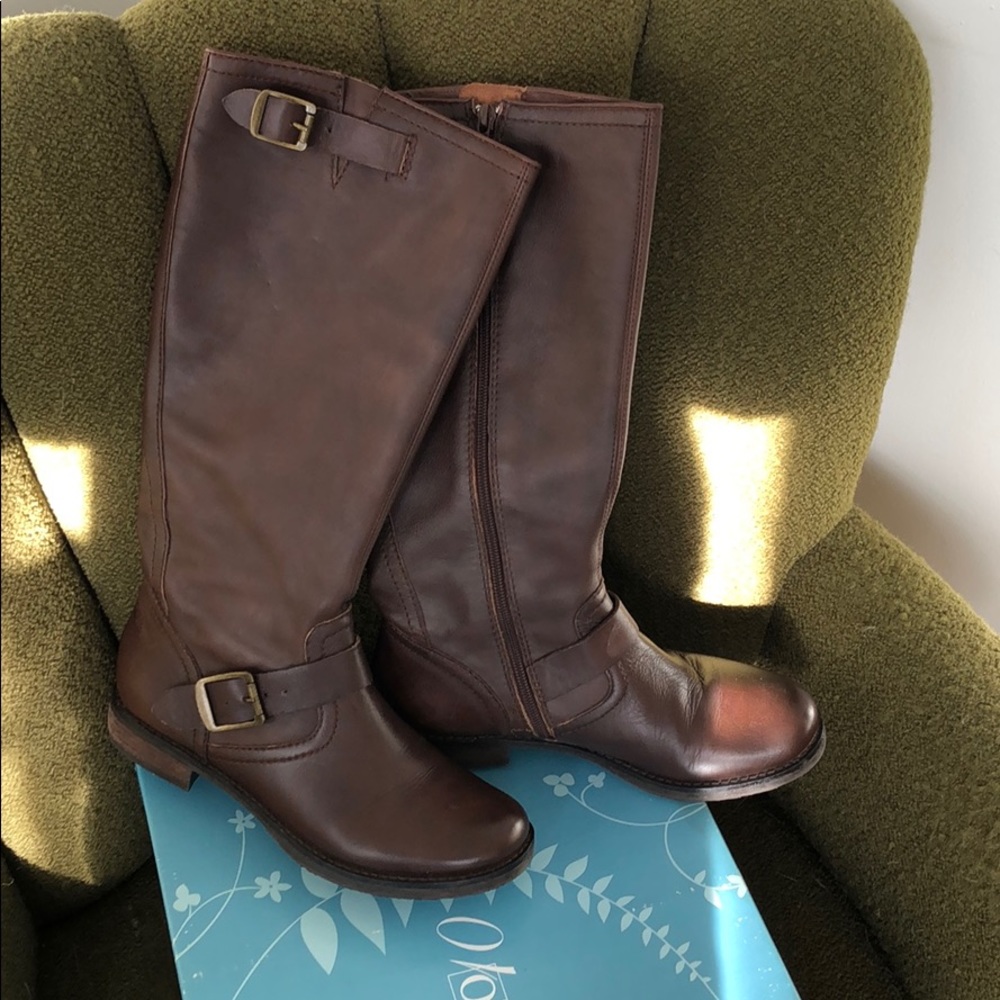 Brown Leather Riding Boots